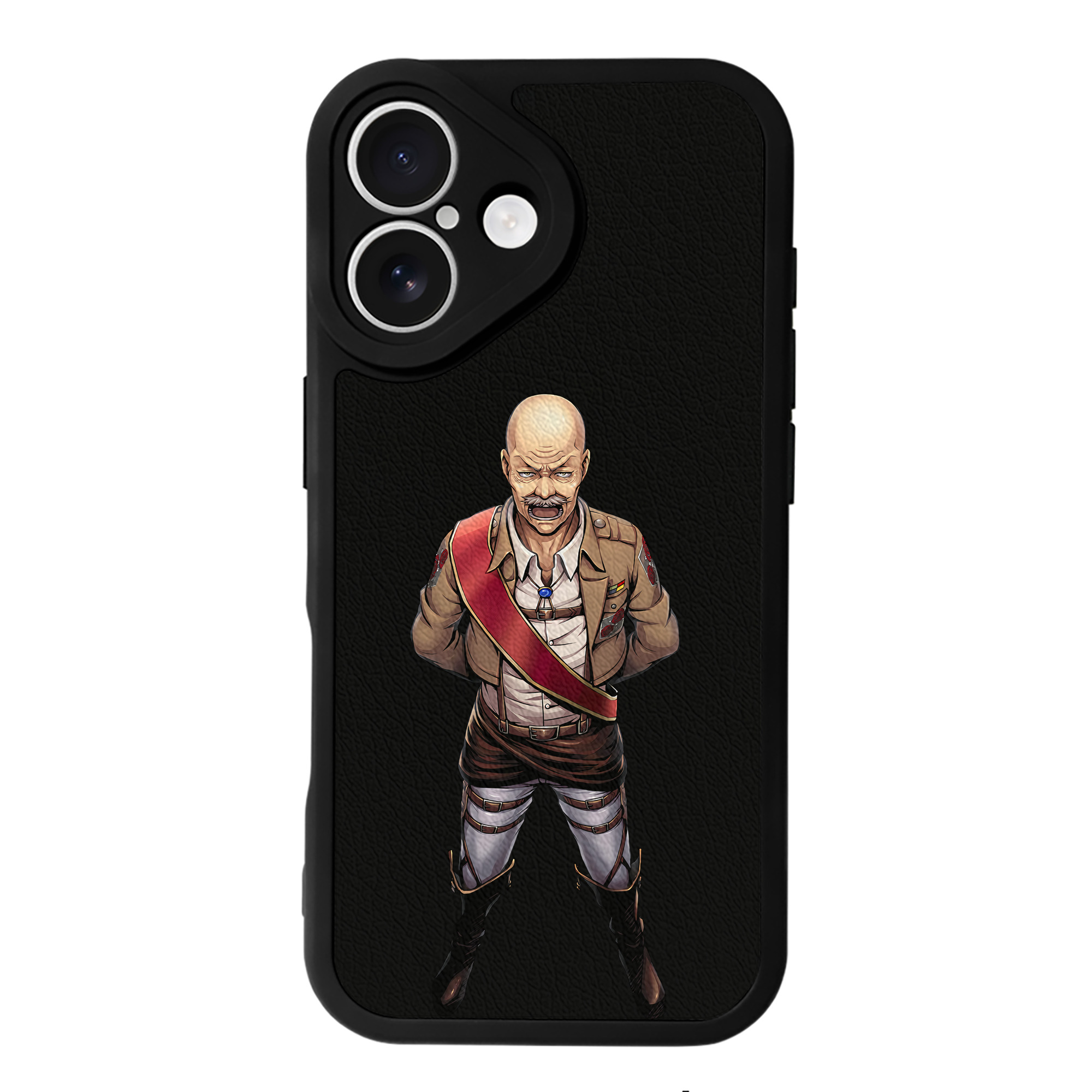 （画像用） 進撃の巨人 ドット·ピクシス Attack on Titan Dot Pixis 【iPhone 16シリーズ対応】シリコンスマホケース（レザー調） 材質：シリコン